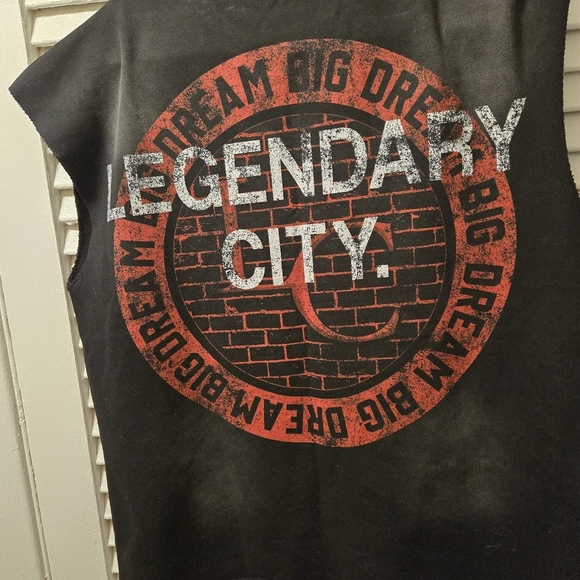 Legendary City Sleveless Muscle Sweatshirt Unisex Size M - Picture 7 of 7
